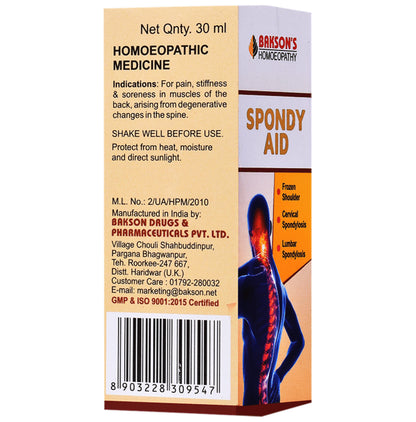 Bakson's Homeopathy Spondy Aid Drop