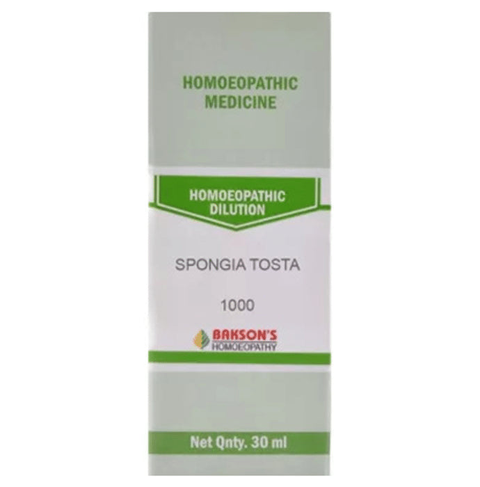 Bakson's Homeopathy Spongia Tosta Dilution 1000 CH - Classic Derma