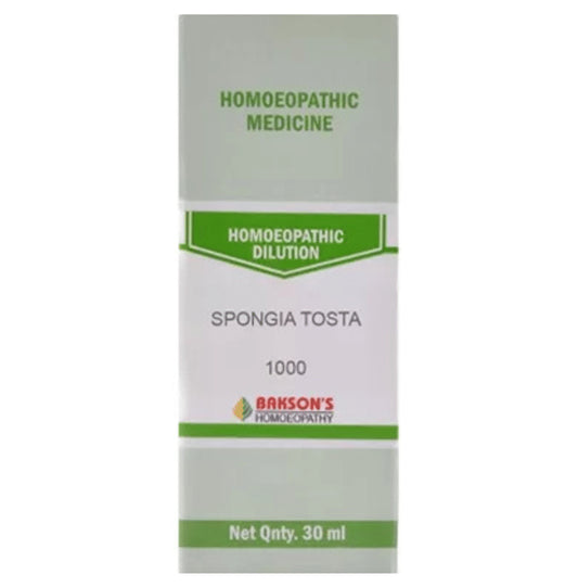 Bakson's Homeopathy Spongia Tosta Dilution 1000 CH - Classic Derma