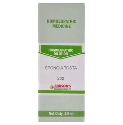 Bakson's Homeopathy Spongia Tosta Dilution 200 CH - Classic Derma