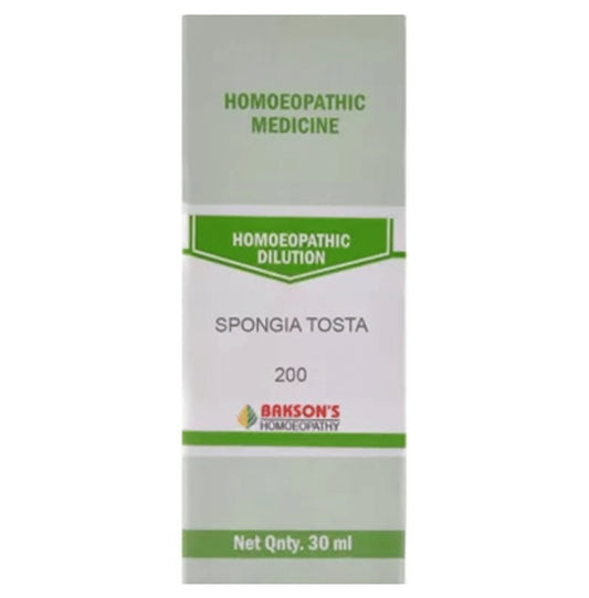 Bakson's Homeopathy Spongia Tosta Dilution 200 CH - Classic Derma