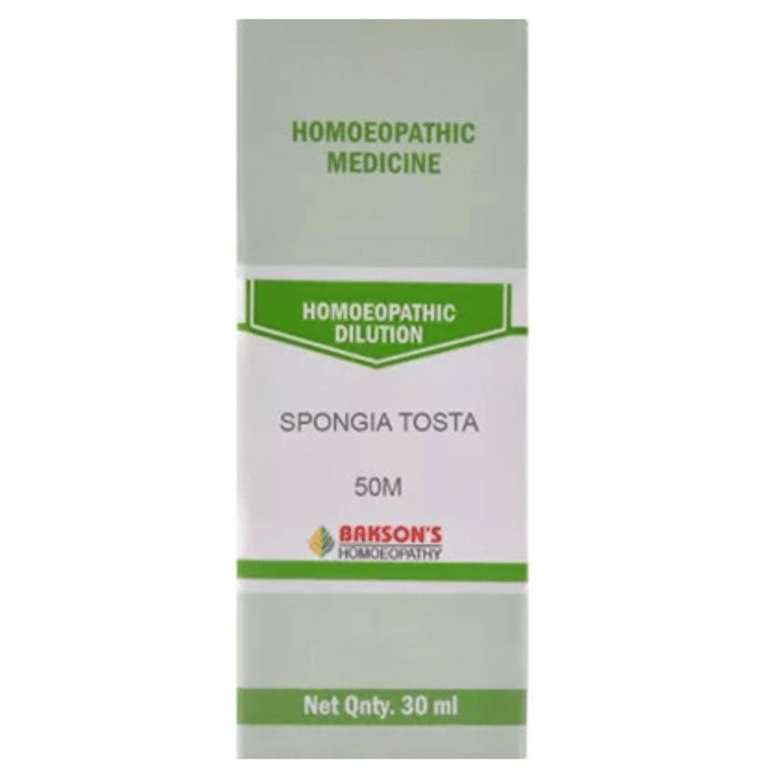 Bakson's Homeopathy Spongia Tosta Dilution 50M - Classic Derma