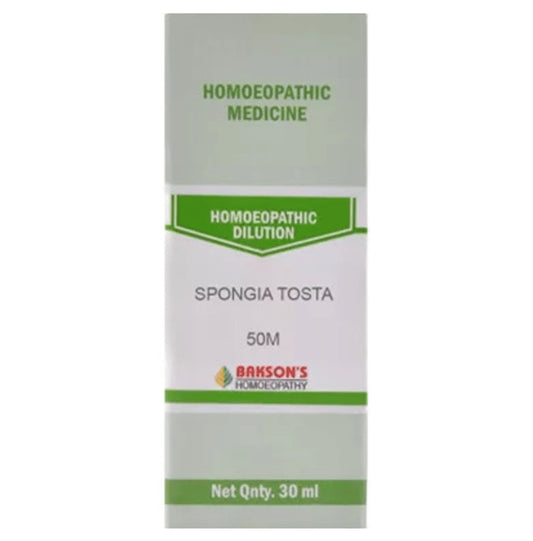 Bakson's Homeopathy Spongia Tosta Dilution 50M - Classic Derma