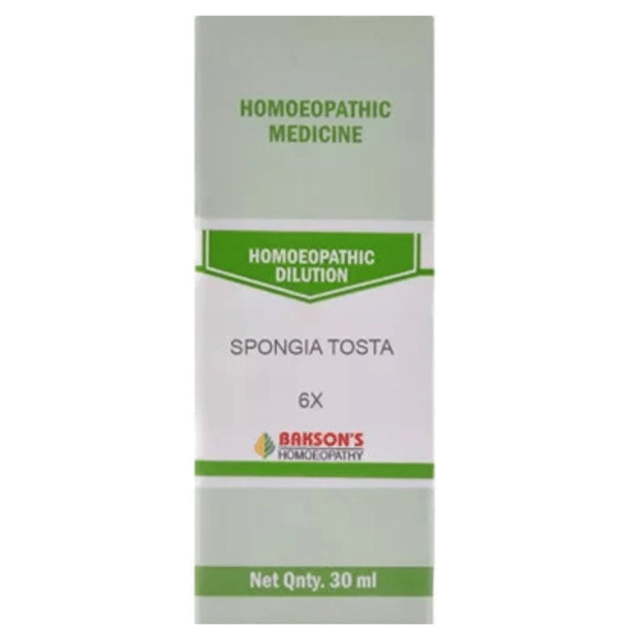 Bakson's Homeopathy Spongia Tosta Dilution 6X - Classic Derma