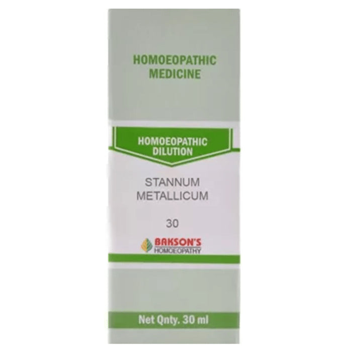 Bakson's Homeopathy Stannum Metallicum Dilution 30 - Classic Derma