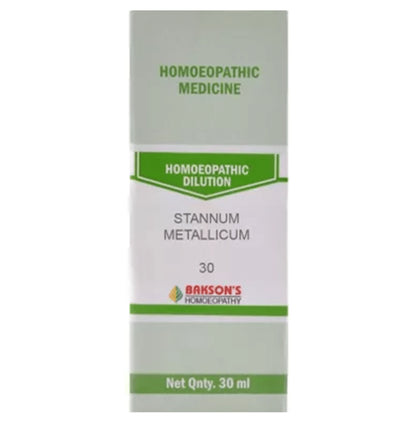 Bakson's Homeopathy Stannum Metallicum Dilution 30 - Classic Derma