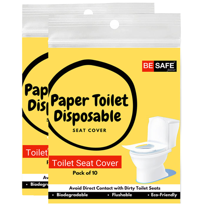 Be Safe Forever Disposable Paper Toilet Seat Cover (10 Each) Yellow - Classic Derma