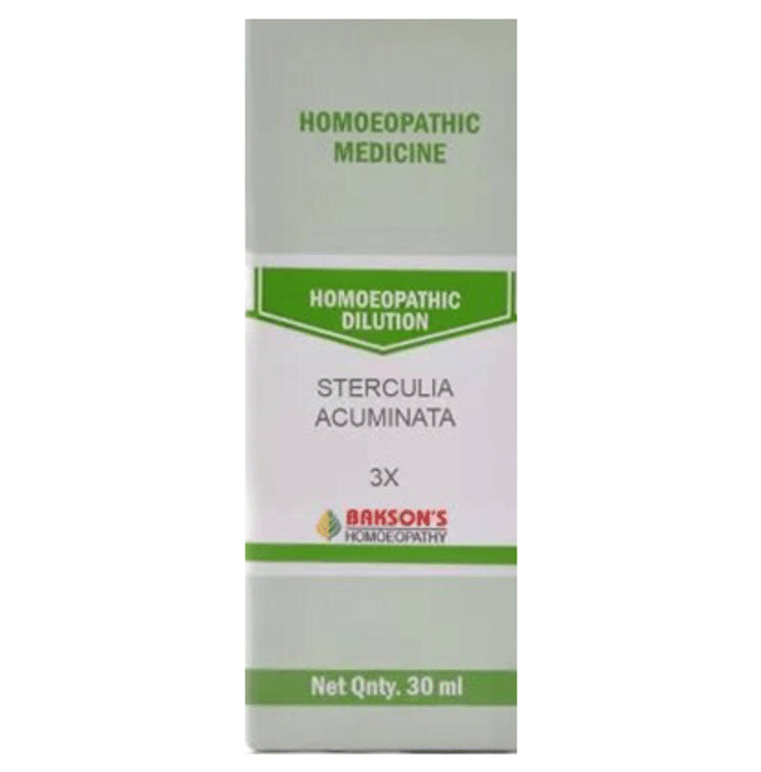 Bakson's Homeopathy Sterculia Acuminata Dilution 3X - Classic Derma