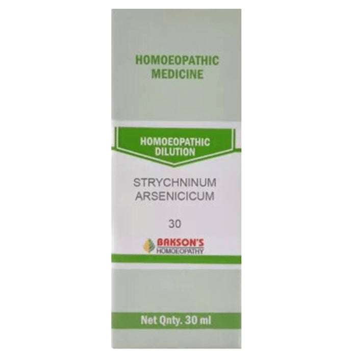 Bakson's Homeopathy Strchninum Arsenicum Dilution 30 - Classic Derma