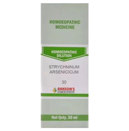 Bakson's Homeopathy Strchninum Arsenicum Dilution 30 - Classic Derma