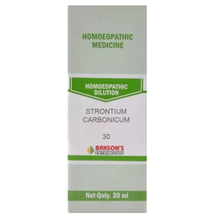 Bakson's Homeopathy Strontium Carbonicum Dilution 30 - Classic Derma