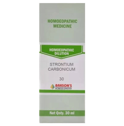 Bakson's Homeopathy Strontium Carbonicum Dilution 30 - Classic Derma