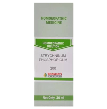 Bakson's Homeopathy Strychninum Phosphroicum Dilution 200 - Classic Derma