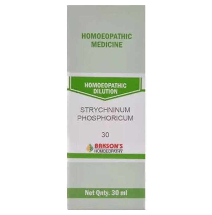Bakson's Homeopathy Strychninum Phosphroicum Dilution 30 - Classic Derma