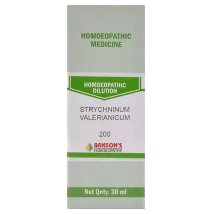 Bakson's Homeopathy Strychninum Valerianicum Dilution 200 - Classic Derma