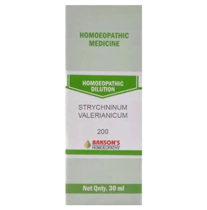 Bakson's Homeopathy Strychninum Valerianicum Dilution 200 - Classic Derma