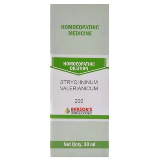 Bakson's Homeopathy Strychninum Valerianicum Dilution 200 - Classic Derma