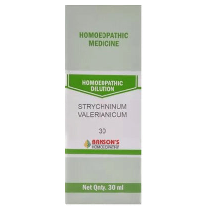Bakson's Homeopathy Strychninum Valerianicum Dilution 30 - Classic Derma