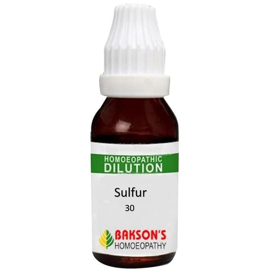 Bakson's Homeopathy Sulfur Dilution 30 CH - Classic Derma