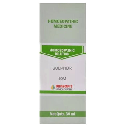 Bakson's Homeopathy Sulphur Dilution 10M - Classic Derma