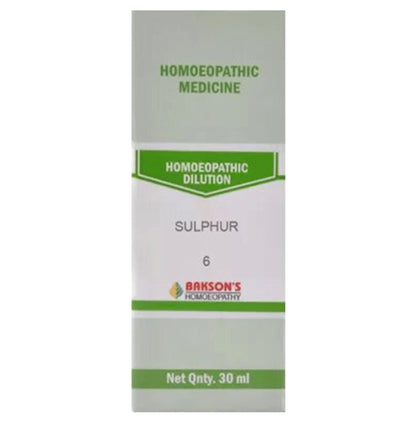Bakson's Homeopathy Sulphur Dilution 6 - Classic Derma