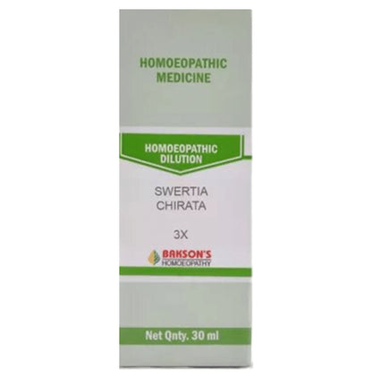Bakson's Homeopathy Swertia Chirata Dilution 3X - Classic Derma