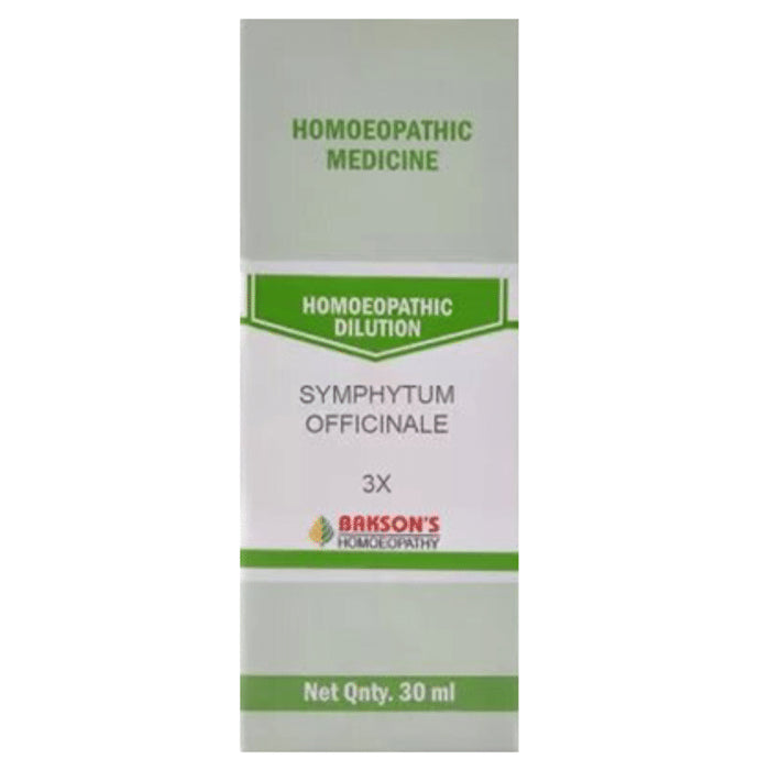 Bakson's Homeopathy Symphytum Officinale Dilution 3X - Classic Derma