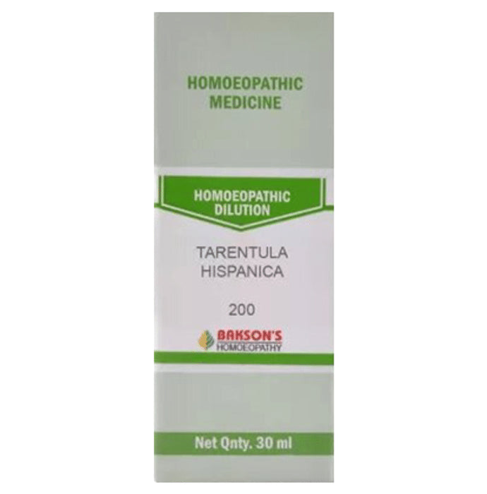 Bakson's Homeopathy Tarentula Hispanica Dilution 200 - Classic Derma