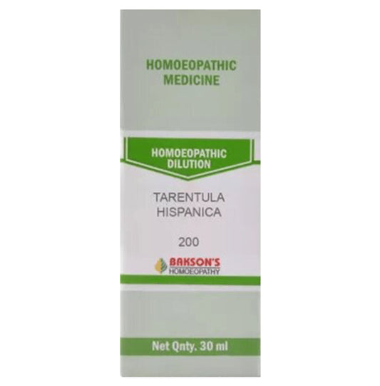 Bakson's Homeopathy Tarentula Hispanica Dilution 200 - Classic Derma