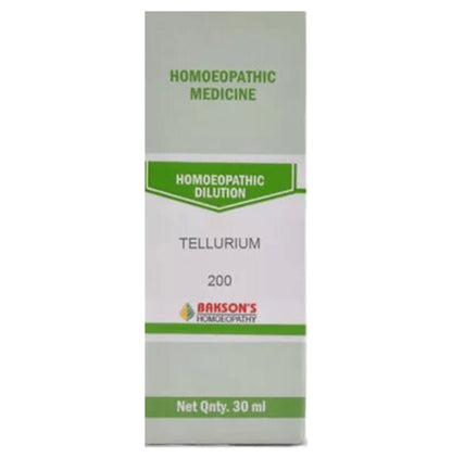 Bakson's Homeopathy Tellurium Dilution 200 - Classic Derma