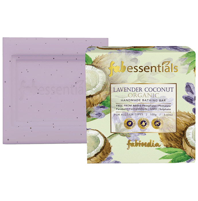 Fabessentials Lavender Coconut Organic Handmade Bathing Bar - Classic Derma