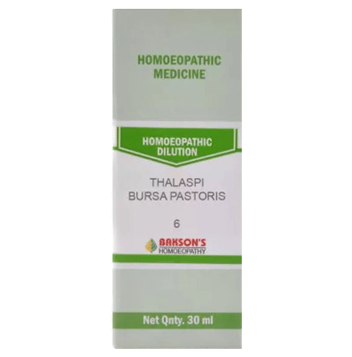 Bakson's Homeopathy Thalaspi Bursa Pastoris Dilution 6 CH - Classic Derma