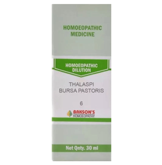 Bakson's Homeopathy Thalaspi Bursa Pastoris Dilution 6 CH - Classic Derma