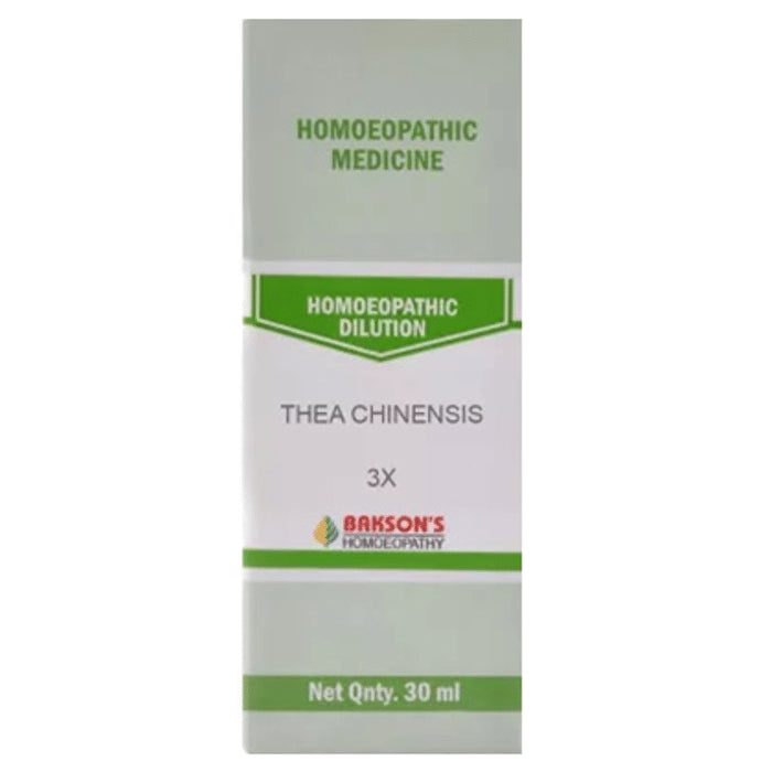 Bakson's Homeopathy Thea Chinensis Dilution 3X - Classic Derma