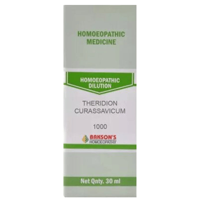 Bakson's Homeopathy Theridion Curassavicum Dilution 1000 CH - Classic Derma