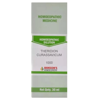 Bakson's Homeopathy Theridion Curassavicum Dilution 1000 CH - Classic Derma