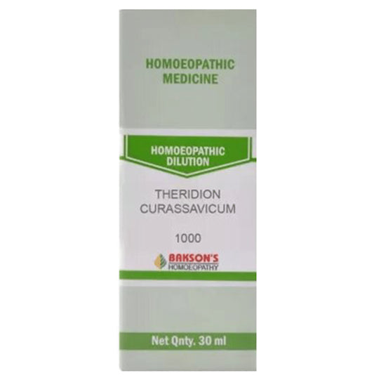 Bakson's Homeopathy Theridion Curassavicum Dilution 1000 CH - Classic Derma