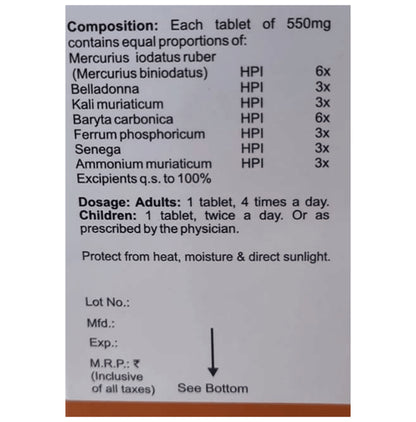 Bakson's Homeopathy Throat Aid Tablet