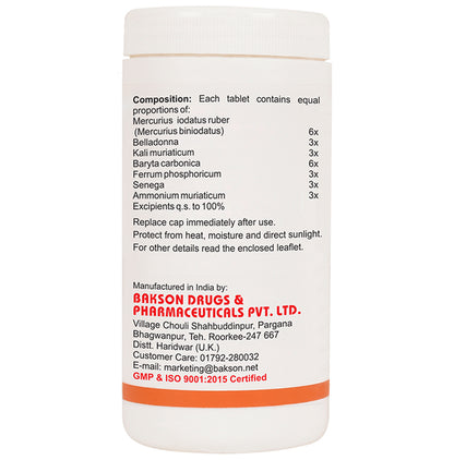 Bakson's Homeopathy Throat Aid Tablet