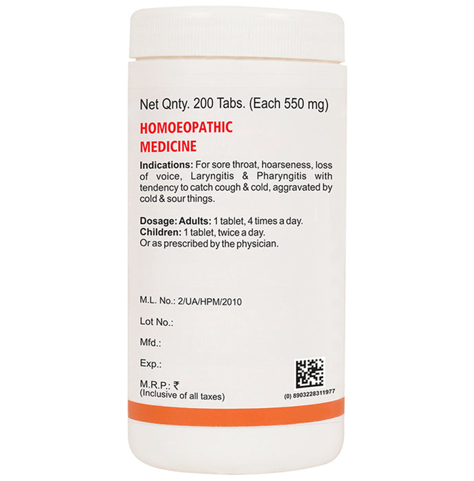 Bakson's Homeopathy Throat Aid Tablet