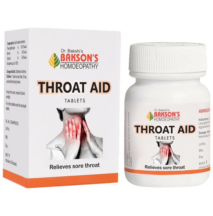 Bakson's Homeopathy Throat Aid Tablet - Classic Derma