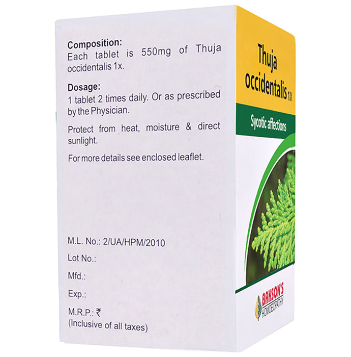 Bakson's Homeopathy Thuja Occidentalis 1X