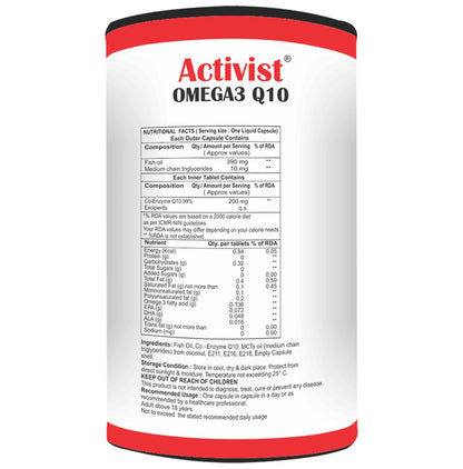 Activist Omega 3 Q 10 Capsule in Capsule