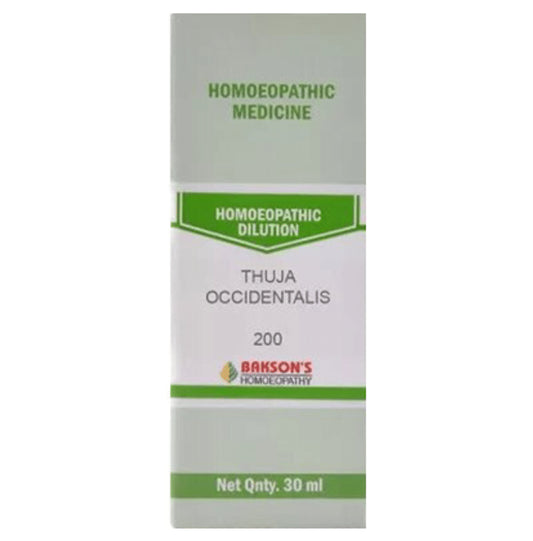 Bakson's Homeopathy Thuja Occidentalis Dilution 200 CH - Classic Derma