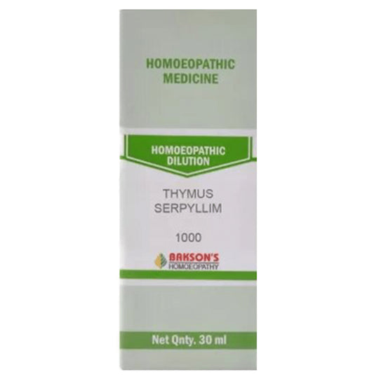 Bakson's Homeopathy Thymus Serpyllum Dilution 1000 CH - Classic Derma