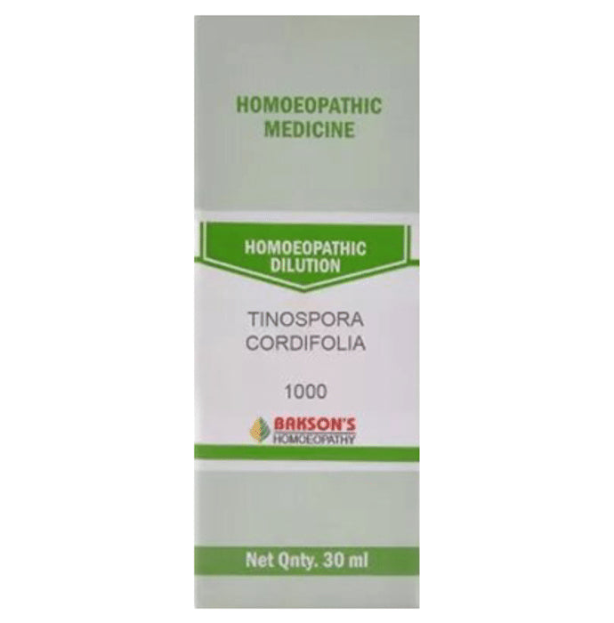 Bakson's Homeopathy Tinospora Cordifolia Dilution 1000 CH - Classic Derma