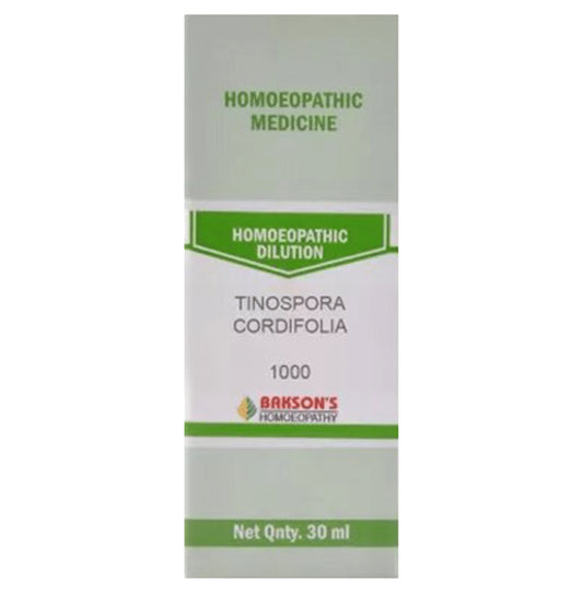 Bakson's Homeopathy Tinospora Cordifolia Dilution 1000 CH - Classic Derma