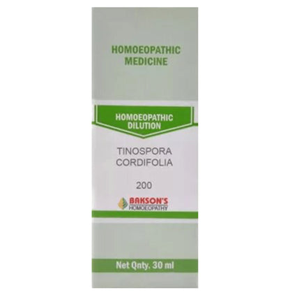 Bakson's Homeopathy Tinospora Cordifolia Dilution 200 - Classic Derma