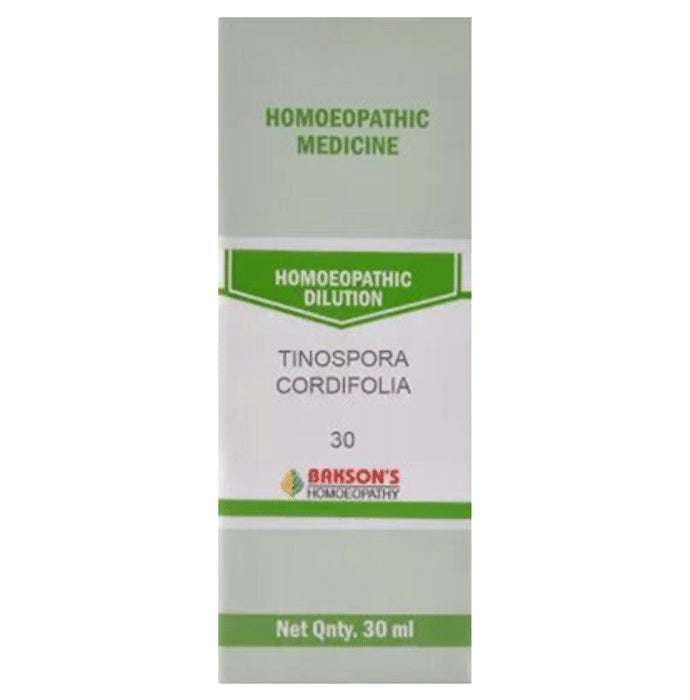 Bakson's Homeopathy Tinospora Cordifolia Dilution 30 - Classic Derma