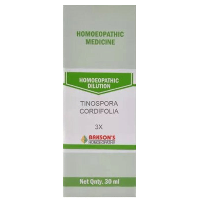 Bakson's Homeopathy Tinospora Cordifolia Dilution 3X - Classic Derma